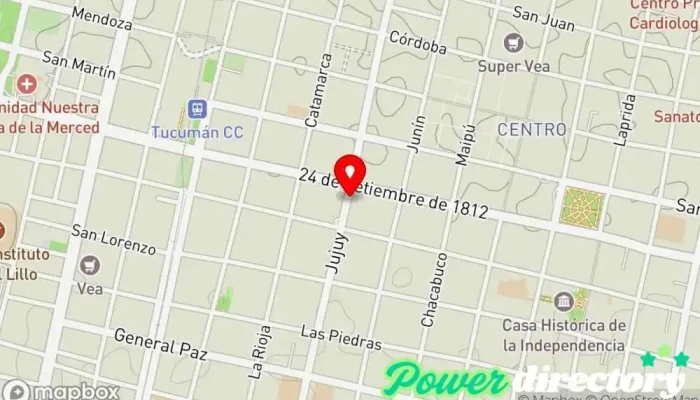 mapa de La Plaza Panadería en San Miguel de Tucumán