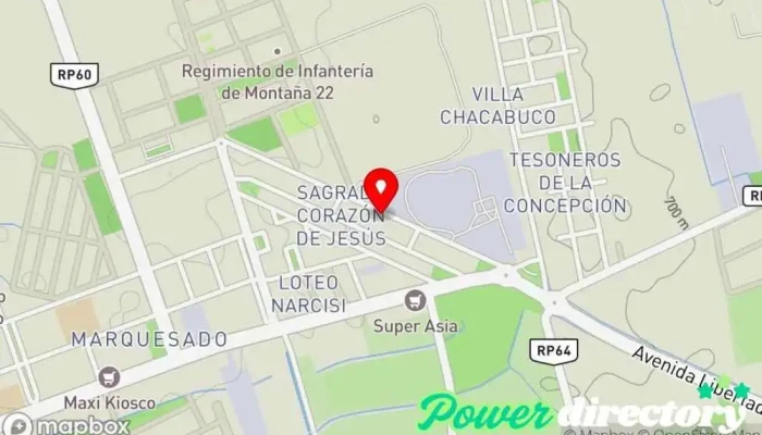 mapa de La Vieja Estación Panadería en Rivadavia