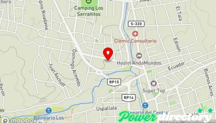 mapa de Laboratorio Calderón Laboratorio, Hospital en Villa Cura Brochero
