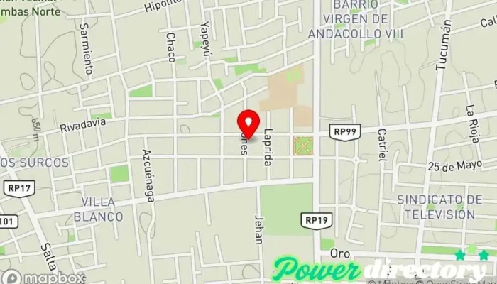 mapa de Las Criollitas Fabrica de Empanadas Supermercado en Chimbas