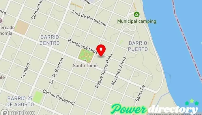 mapa de Las Delicias Panadería en Santo Tomé