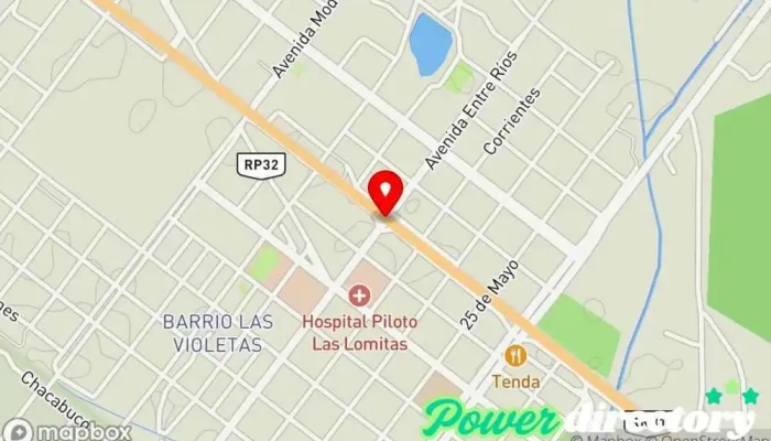 mapa de Las Lomitas  en Las Lomitas