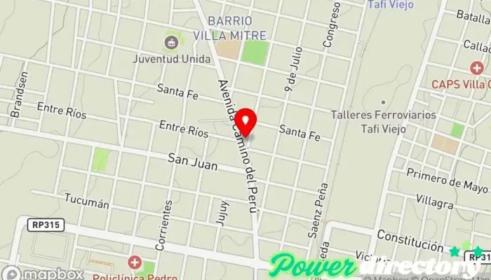 mapa de Las Palmeras Cafetería y Panadería Cafetería en Tafí Viejo