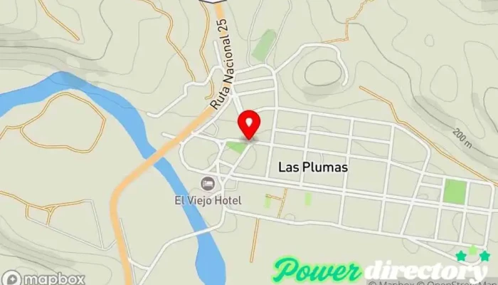 mapa de Las Plumas  en Las Plumas
