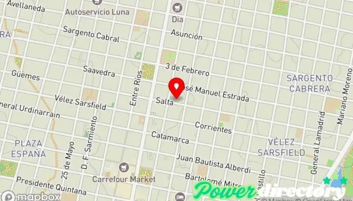mapa de LIBERMAR MULTIFIANANZAS S.A Institución financiera, Oficina de cambio de divisas en Concordia