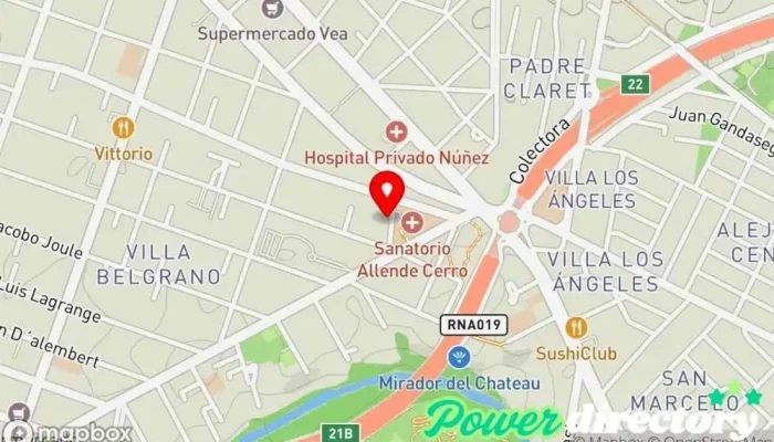 mapa de Lic. Adolfo S. Mazzuchi Fisioterapeuta, Centro de rehabilitación en Córdoba