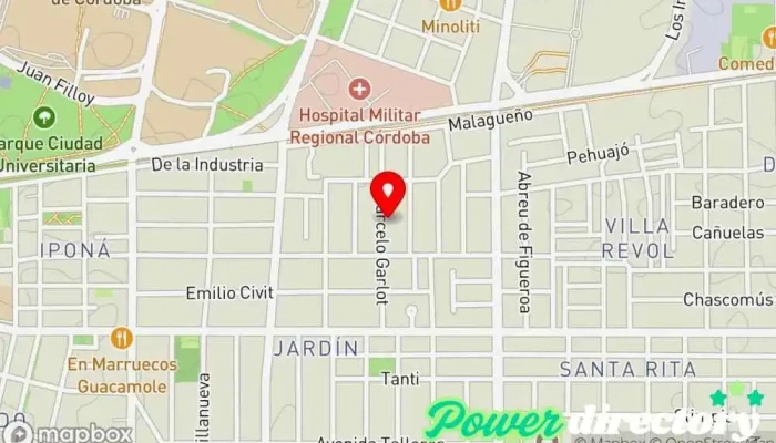 mapa de Lic. Borgatello Miguel A./ Lic. Ríos Gómez Leandro Fisioterapeuta en Córdoba