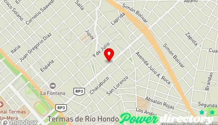 mapa de Lic. Condori Cesar Humberto Kinesiologo - Fisioterapeuta Fisioterapeuta en Termas de Río Hondo