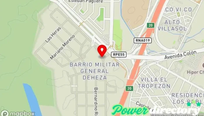 mapa de Lic. Gonzalo Pereyra Osteópata, Kinesiólogo, Fisioterapeuta en Córdoba