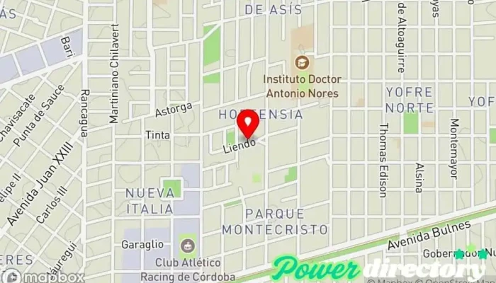 mapa de Lic Kinesiología y Fisioterapia Fisioterapeuta en Córdoba