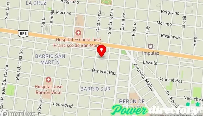 mapa de Lic. Klga Diana Gaudencio Centro de salud en W3410BDC