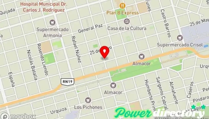 mapa de Lic. Sergio Sabino - Kinesiología Kinesiólogo en Arroyito