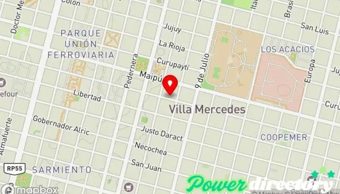 mapa de Lo de Cami Pastelería en Villa Mercedes