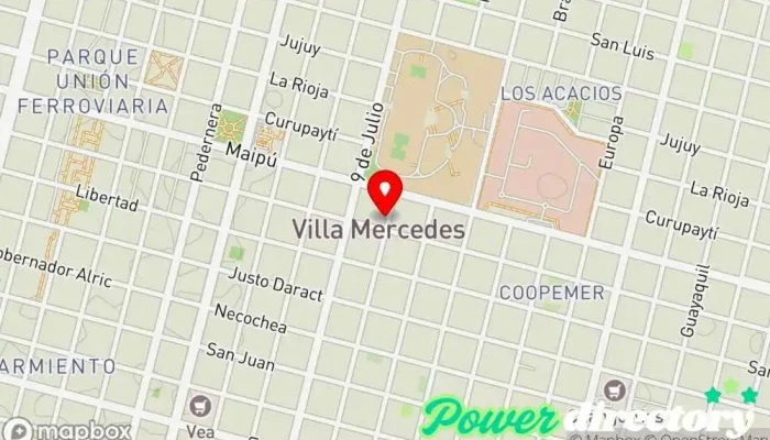 mapa de Lolabox Pastelería, Tienda de productos de chocolate en Villa Mercedes