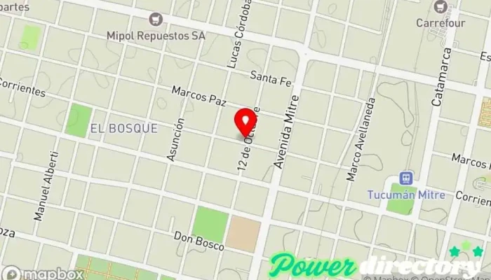 mapa de Luce Pan (sucursal Corrientes) Panadería en San Miguel de Tucumán
