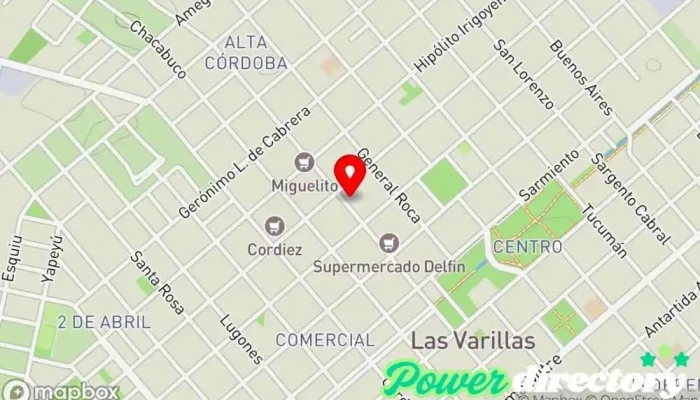 mapa de LV INSUMOS MÉDICOS Y ORTOPEDICOS Tienda de suministros quirúrgicos en Las Varillas