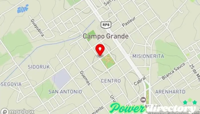 mapa de Macro Sucursal Campo Grande Banco en Campo Grande