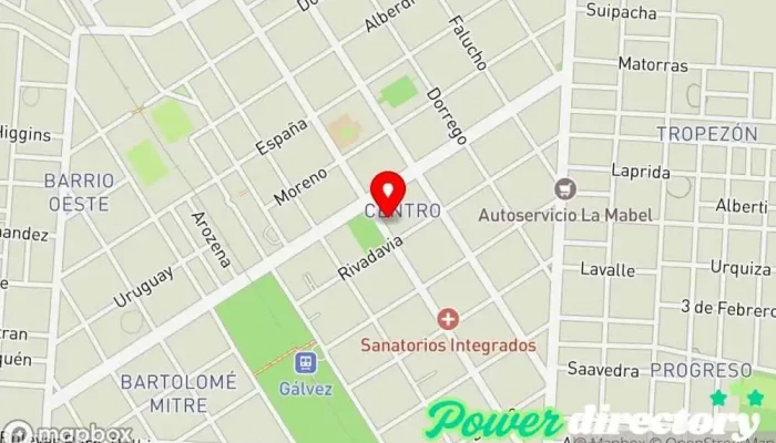 mapa de Macro Sucursal Galvez Banco en Gálvez