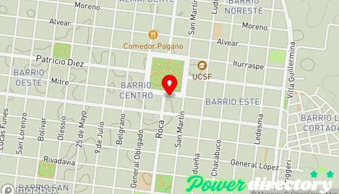 mapa de Macro Sucursal Reconquista Plaza Banco en Reconquista