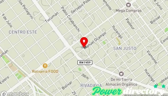 mapa de MANTRA SALUD Y ESTETICA Tienda de belleza y salud, Kinesiólogo, Clínica de fisioterapia en Villa María