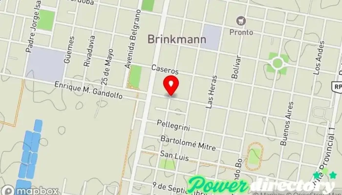 mapa de Marcelo Andres Bodrero Kinesiología y Fisioterapia Kinesiólogo en Brinkmann