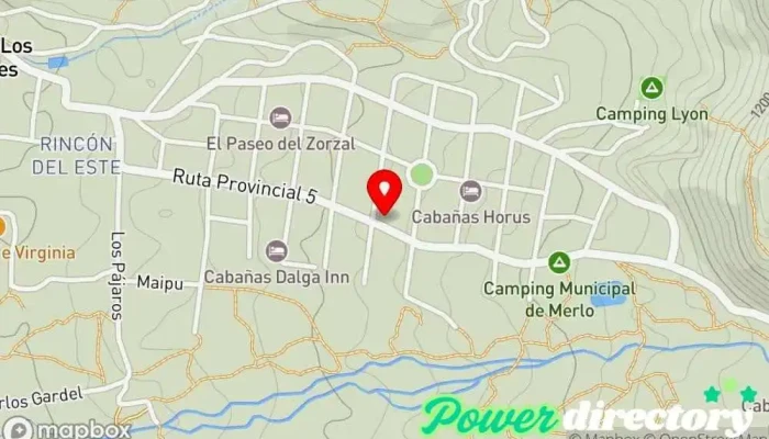 mapa de Maxikiosco sol del este Kiosco en Villa de Merlo
