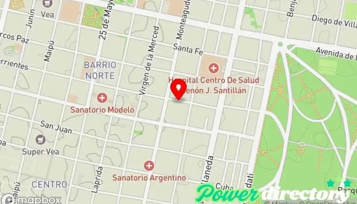 mapa de Mendez Valladares Centro de diagnóstico por imagen, Laboratorio de radiografías en San Miguel de Tucumán