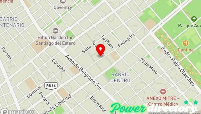 mapa de Mercado Armonía Mercado, Panadería, Bar, Carnicería, Tienda de ropa, Frutería, Peluquería, Artesanía, Veterinario en Santiago del Estero