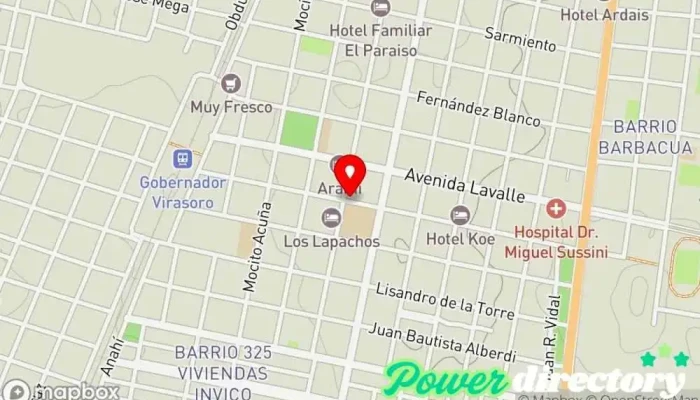 mapa de Minimarket Panadería en Gdor. Virasoro