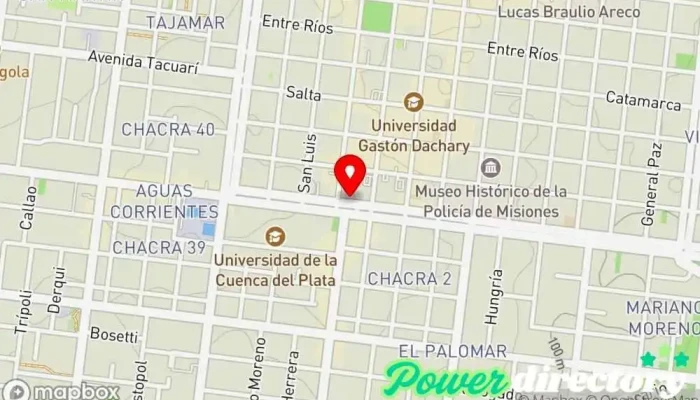mapa de Ministerio de Acción Cooperativa Oficina de la Administración en Posadas