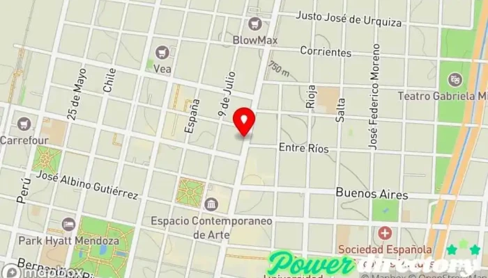 mapa de Montemar Compañía Financiera S.A. Institución financiera, Servicio de asesoramiento crediticio, Oficina de cambio de divisas, Planificador financiero en Mendoza
