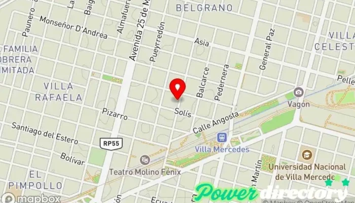 mapa de Multicash Cobro de deudas, Servicio de transferencias de dinero en Villa Mercedes