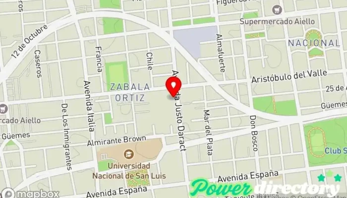 mapa de Multicash Cobro de deudas, Servicio de transferencias de dinero en San Luis