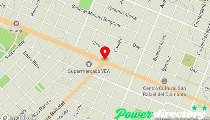 mapa de Multipres Prestamos Para Todos Institución financiera en San Rafael