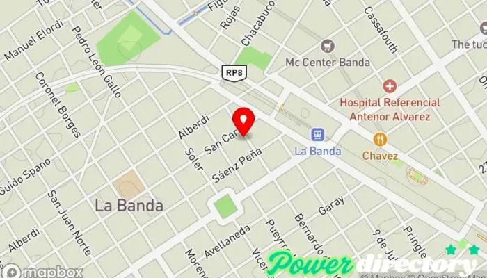 mapa de MUNAY CONSULTORIOS - ESPACIO TERAPEUTICO Centro de rehabilitación en La Banda