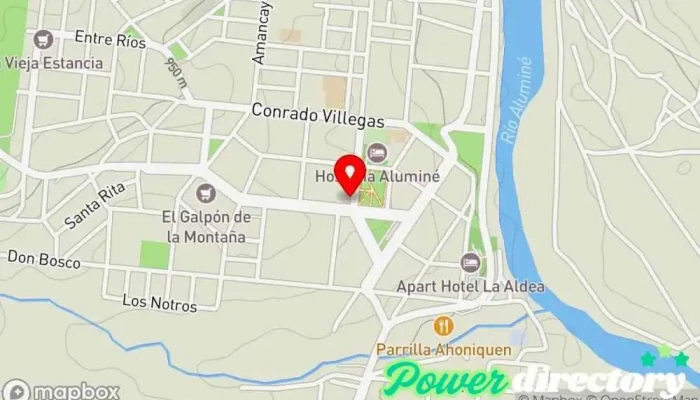 mapa de Municipalidad de Alumine Oficina de la Administración en Aluminé