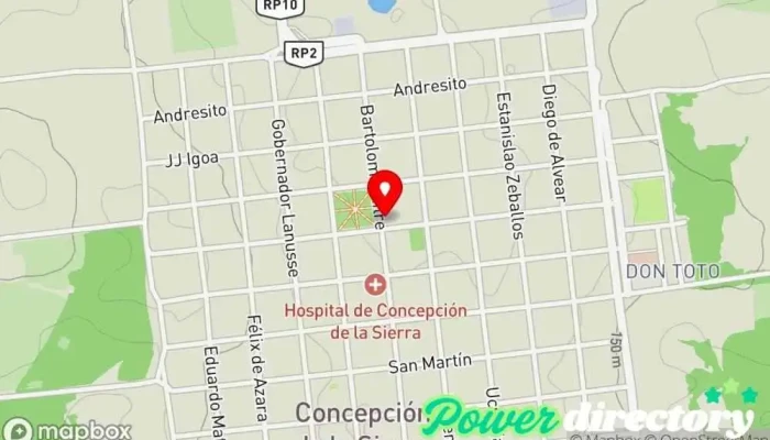 mapa de Municipalidad de Concepción de la Sierra Diputación en Concepción de la Sierra