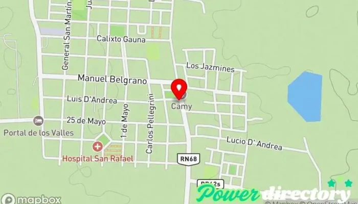 mapa de Municipalidad de El Carril Oficina de gobierno local en Salta