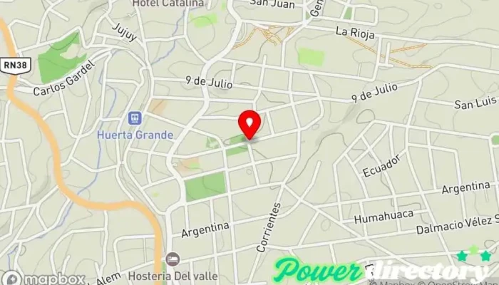 mapa de Municipalidad De huerta Grande Oficinas de empresa en Huerta Grande
