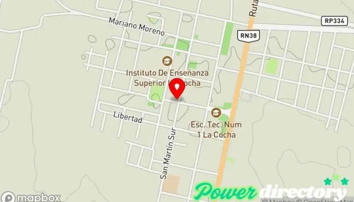 mapa de Municipalidad de la Cocha Oficina de gobierno local en La Cocha