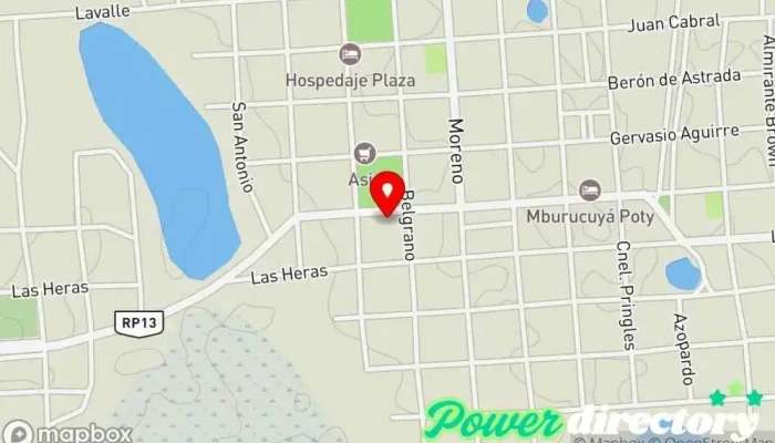 mapa de Municipalidad de Mburucuya Oficinas del ayuntamiento en Mburucuyá
