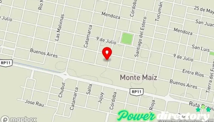 mapa de Municipalidad De Monte Maiz Oficina de gobierno local en Monte Maiz