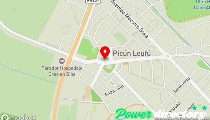mapa de Municipalidad de Picún Leufú Oficina de gobierno local en Picún Leufú