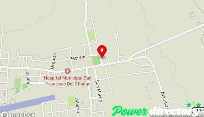 mapa de Municipalidad de San Francisco del Chañar Oficina de administración municipal en San Francisco del Chañar