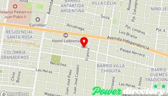 mapa de MUNICIPALIDAD LAVALLE Oficina de la Administración en Corrientes