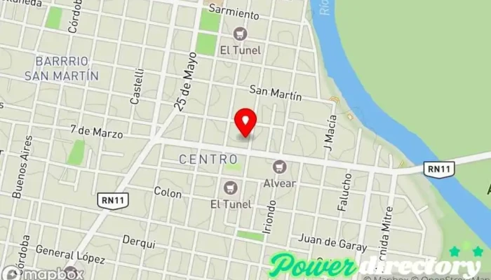 mapa de Mutual Clu Atlético Franck Agencia de préstamos en Santo Tomé