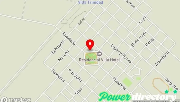 mapa de Mutual Club Libertad Villa Trinidad - Casa Central Cooperativa de ahorro y crédito en Villa Trinidad