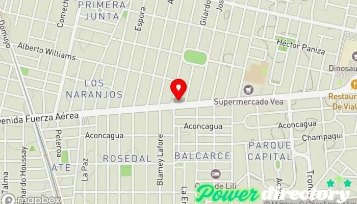 mapa de Naranja X Ruta 20 Institución financiera, Cajeros automáticos, Agencia de préstamos en Córdoba