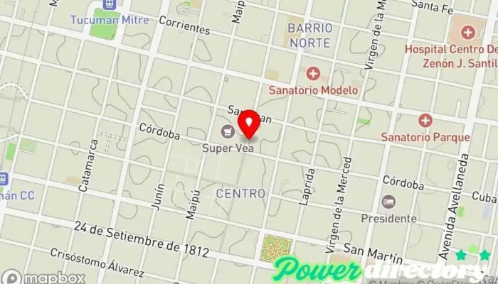 mapa de Naranja X Tucumán Institución financiera en San Miguel de Tucumán