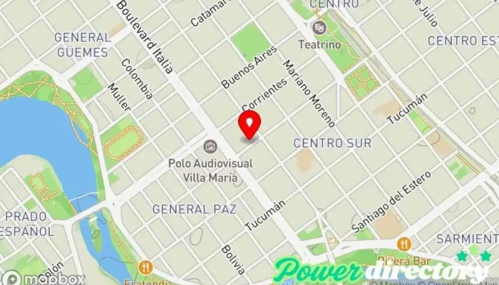 mapa de Natalia Carra Fisioterapeuta en Villa María